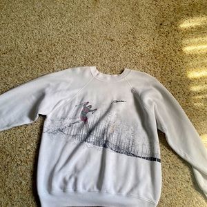 White Snowmass crewneck